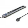 Qoltec 50168 apsauga nuo viršįtampių 8 lizdai 230 V 3 m pilka