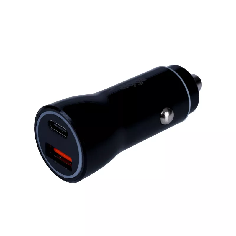 Automobilinis įkroviklis 12/24V Akyga AK-CH-16 36W USB-A + USB-C PD Quick Charge 3.0 5-12V / 1.5-3A juodas
