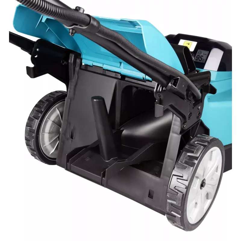 Makita DLM481Z akumuliatorinė vejapjovė stūmiamoji juoda mėlyna metalinė