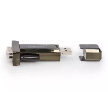 DIGITUS USB 2.0 į RS232 konverteris su DB9 kištuku ir 80 cm USB kabeliu, FTDI FT232RL mikroschema