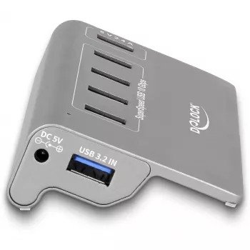 DeLOCK USB šakotuvas 10 Gbps 4 Type-A prievadai 1 greitojo įkrovimo prievadas