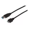 ASSMANN SuperSpeed USB 3.0 laidas, USB A kištukas Micro USB B kištukas, Cu AWG 28, 2x ekranuotas, ilgis 1,0 m (AK-300116-010-S)