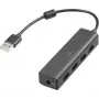 Renkforce RF-6382720 USB-Hub 4 prievadų USB-A USB 2.0 480 Mbit/s Juodas RF-USBH-110 (RF-6382720)