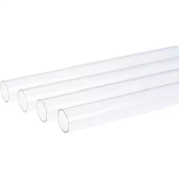 Alphacool HardTube 12/10mm akrilinis (PMMA) skaidrus 60cm, vamzdelis permatomas, 4 vnt. rinkinys