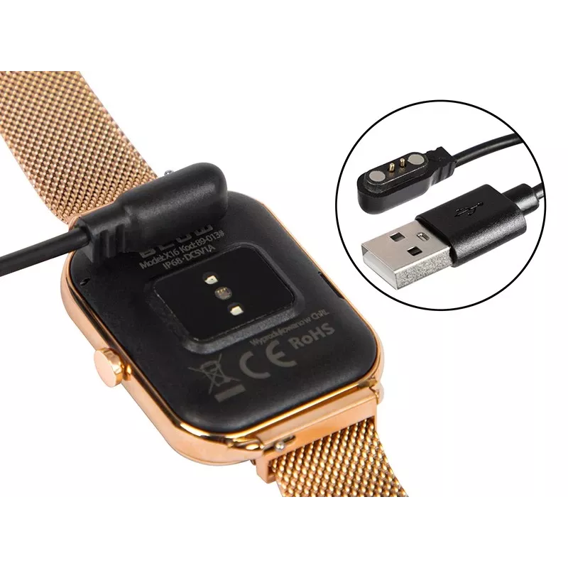 Išmanusis laikrodis X16 Bluetooth rožinis