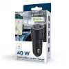 Gembird TA-UC-C2PD40-CAR-01 automobilinis maitinimo adapteris, juodas
