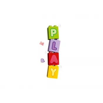 Konstruktorius LEGO DUPLO 10421 ABC sunkvežimis, 36 dalių, 2 minifigūrėlės, nuo 2 m., matmenys 110×140×70 mm