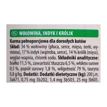 ANIMONDA Carny Adult jautiena, kalakutiena, triušis - šlapias kačių ėdalas - 400 g