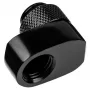 Alphacool 17601 — Žalvarinė kompiuterio aušinimo sistemos jungtis, pasukama, 16 mm poslinkis, juoda, 1 vnt.