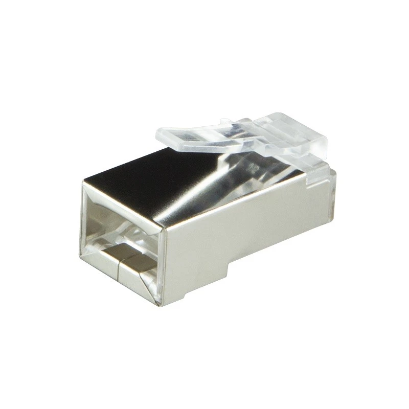 RJ45 jungtis LogiLink MP0022 juoda permatoma, Cat.6 ekranuota, 100 vnt.
