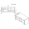 Cama PORTO bench/table 100x50x46 oak/Juoda