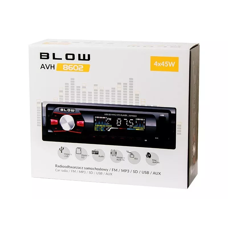 Automobilinis radijo imtuvas BLOW AVH-8602 MP3/USB/SD/MMC