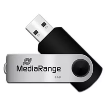 MediaRange MR908NTRL USB atmintukas 8 GB USB Type-A 2.0 juodas - sidabrinis