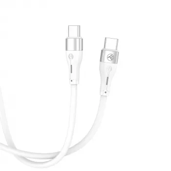 USB Type-C kabelis Tellur TLL155501 1 m, PD 60W, baltas