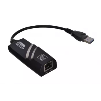 Kortelė Akyga AK-AD-31 USB 3.2 Gen 1 į Gigabit Ethernet (1000 Mbps), RJ-45, juoda