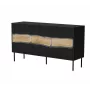 Komoda Cama Meble INSERTO 3D 143,5×40×80 cm juoda su LED, medžio drožlių plokštė, 16 mm rėmas