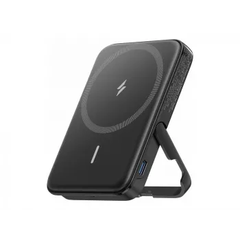 Nešiojamas įkroviklis Anker 322 MagGo — 5000 mAh, belaidžiu būdu 12 W, juodas