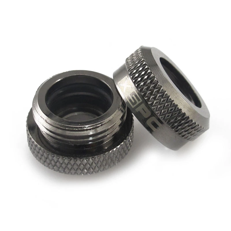 XSPC jungtis G1/4 prie 14mm kieto vamzdelio, juodas chromas - 8 vnt.