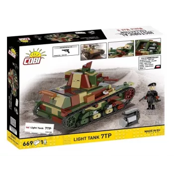 Cobi Konstrukciniai Blokeliai Lengvasis Tankas 7TP modelis, 669 detalių, COBI-2661
