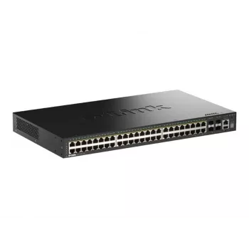 D-Link 52 prievadų „Gigabit“ sukraunamas „PoE+“ valdomas jungiklis su 4 x 10G SFP+ prievadais