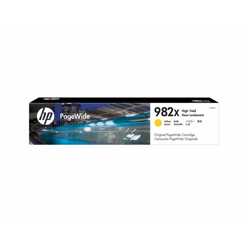 HP 982X didelės talpos geltona originali PageWide kasetė, geltona, 1 vnt., 16000 puslapių