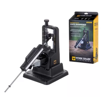 Pjovimo galąstuvas Work Sharp Precision Adjust 09DX164 reguliuojamu kampu su keraminiu glaistymo strypu, deimantinėmis plokštelėmis, juodas, 243,8×165,1×143,3 mm