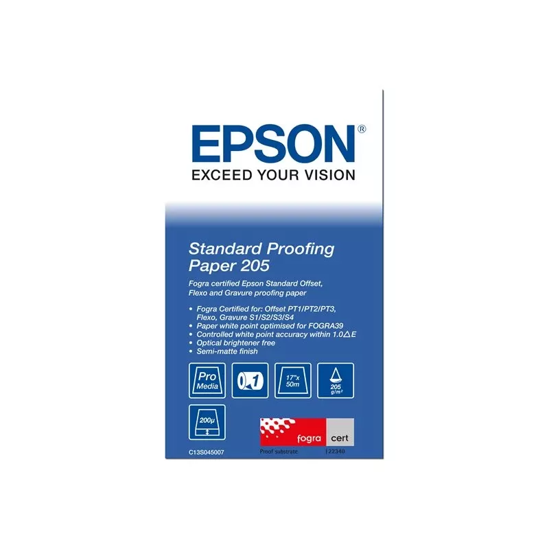 Epson Standard Proofing Paper 17 colių x 50 m, 205 g/m², matinis