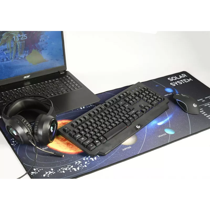Gembird MP-SOLARSYSTEM-XL-01 Žaidimų pelės kilimėlis ypač didelis Cosmos 350 x 900 mm