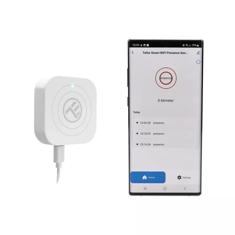 Pajutimo jutiklis Tellur TLL331552 WiFi Baltas – belaidis buvimo detektorius
