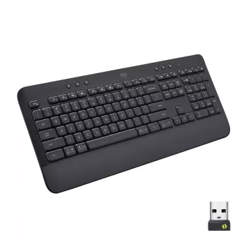 Logitech Signature K650 - belaidė klaviatūra - Bluetooth 5.1 - QWERTZ - švediška - grafito spalva