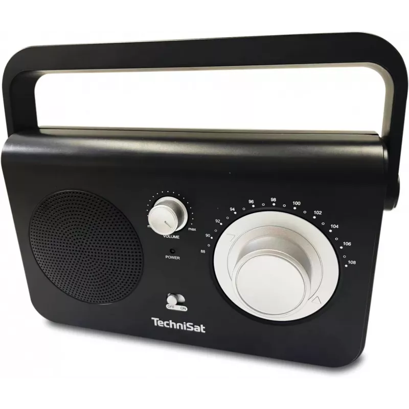 Nešiojamas radijo imtuvas TECHNISAT CLASSIC 100 – analoginis FM, 1 W RMS, 3,5 mm, baltas