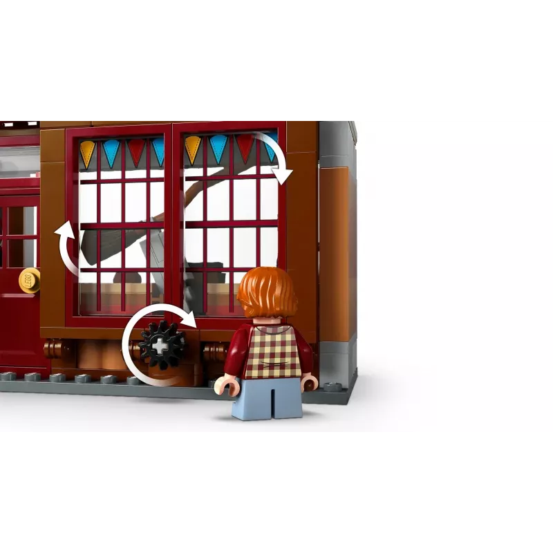 LEGO Harry Potter 76452 „Quidditch Supplies“ ledų kiosko mini konstruktorius, 795 dalių, 6 minifigūrėlės, nuo 8 m.