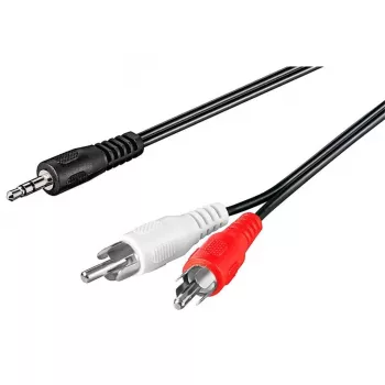 Audiokabel 3,5mm > StereoCinch (schwarz, 1,5 Meter)