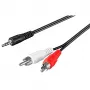 Audiokabel 3,5mm > StereoCinch (schwarz, 1,5 Meter)