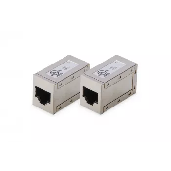Digitus CAT 6 modulinė jungtis ekranuota 2 vnt. RJ-45 auksuoti kontaktai Sidabrinė