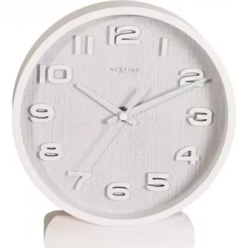 NeXtime 5192wi Wood Wood Small sieninis laikrodis 22x20 cm, baltas