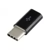 Sbox Micro USB 2.0 lizdas – Type C kištukas, juodas, AD.USB-C B