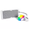 AIO vandens aušintuvas Montech Hyper Flow ARGB 240 mm White – 240 mm radiatorius, ARGB apšvietimas, balta spalva