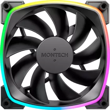 MONTECH AX120 120mm ARGB 3 vnt. korpuso ventiliatoriai - juodi