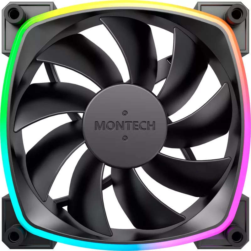 MONTECH AX120 120mm ARGB 3 vnt. korpuso ventiliatoriai - juodi