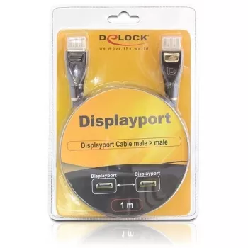DisplayPort kabelis DeLOCK 82770 1 m juodas rudas
