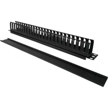 Dėžutė kabeliams Alantec PK008 sieninis organizatorius 1U juoda metalas/plastikas