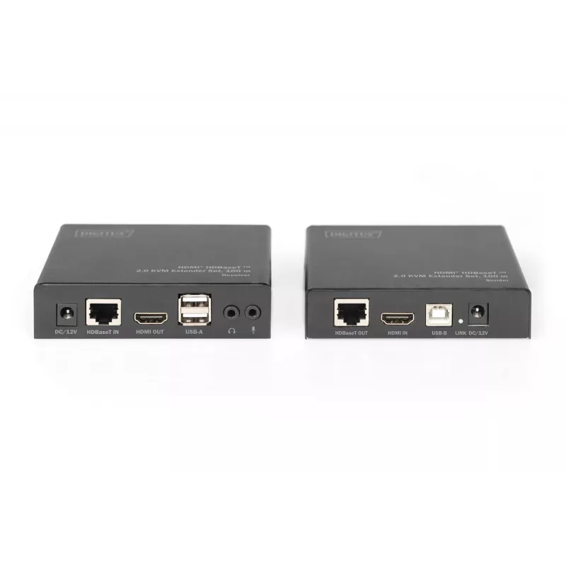 Digitus 4K HDMI HDBaseT™ 2.0 KVM prailgintuvo rinkinys, 100 m