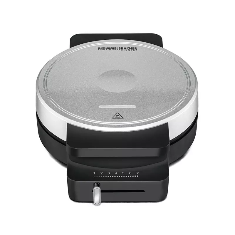 ROMMELSBACHER WA 850, 1 vaflis, apskritimas, širdelės forma, juoda, sidabrinė, 17,5 cm, plastikas, 850 W
