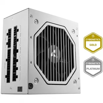 Sharkoon Rebel P20 1200 White 1x 12 kontakčių aukštos galios jungtis 4x PCIe kabelių valdymas - PC / serverio maitinimo šaltinis