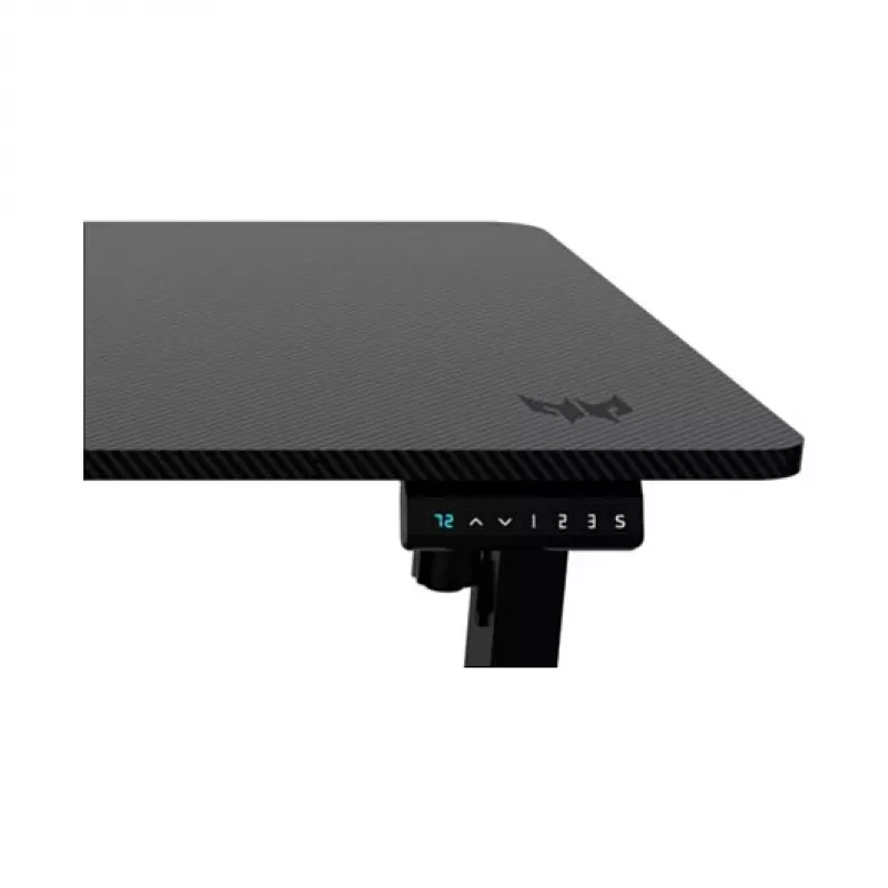 Gaminimo stalas Acer Predator NEXUS N332 juodas – tiesus stalas, medinis stalviršis 1500×680 mm, geležinis rėmas, AC maitinimas
