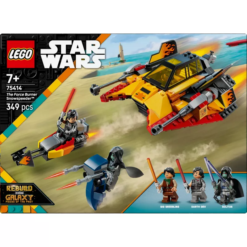 LEGO Star Wars Flame Speeder 75414 sniego transporto priemonės rinkinys – 349 dalių, 3 minifigūrėlės, nuo 7 metų