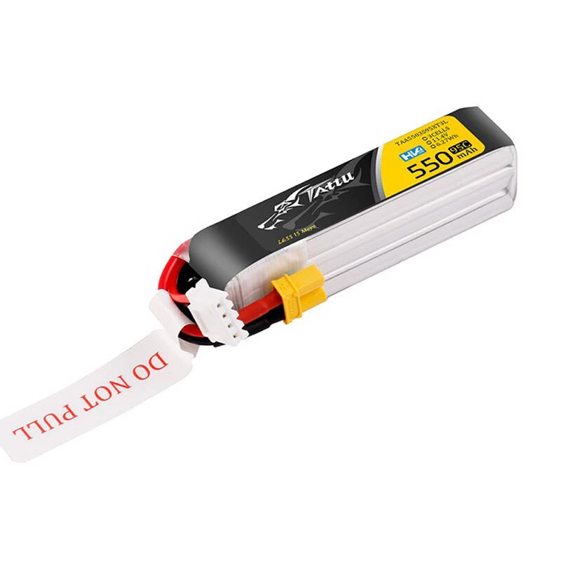 Tattu 3s 550mAh 95C 11.4V HV Lipo baterija su XT30 kištuku ilgos formos