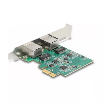 DeLOCK PCI Express x1 kortelė su 2 x RJ45 2.5 Gigabit LAN RTL8125 laidinis eternetas