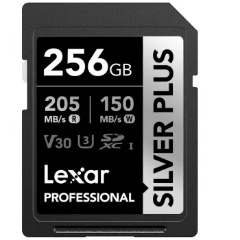 Lexar 256GB SDXC UHS-I Silver Plus atminties kortelė